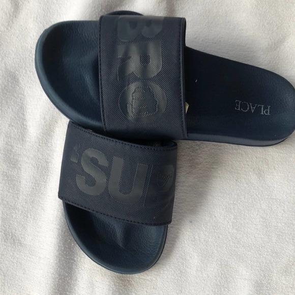 Place kids Navy Blue Sliders . - Picture 3 of 6